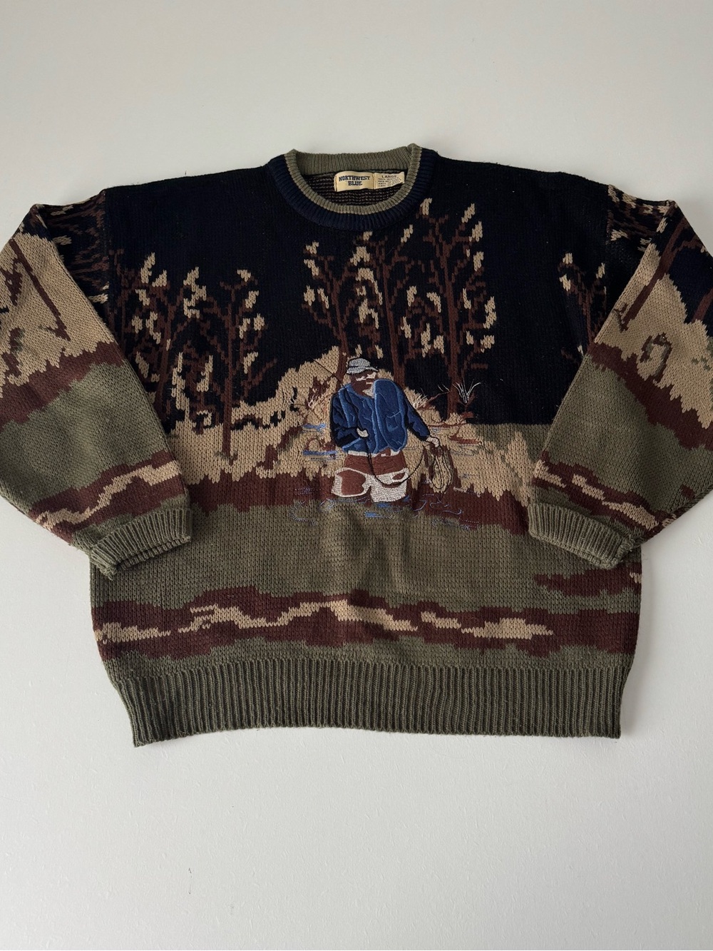 Vintage Knit Fly Fishing Crewneck